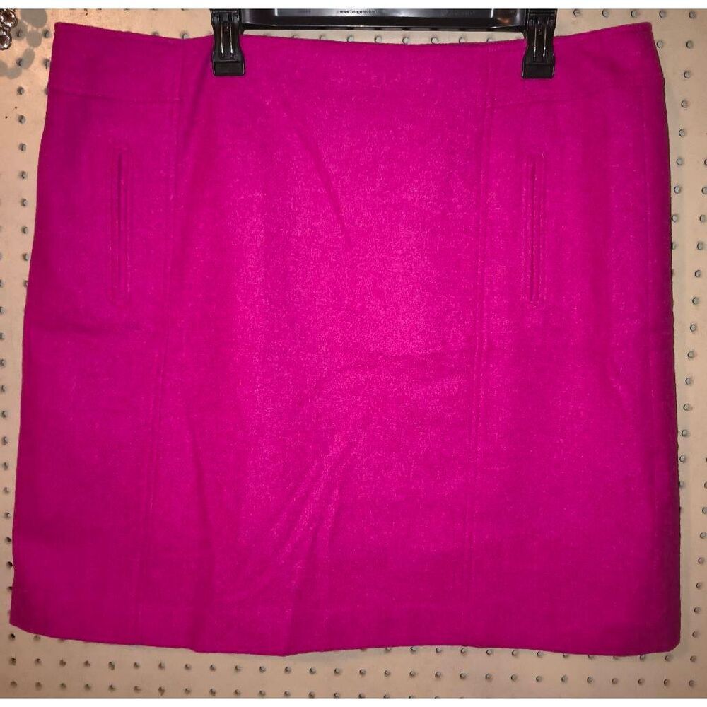 NWT Talbots wool blend A-line skirt fuchsia Size 20 MSRP $99.00 Classic career L